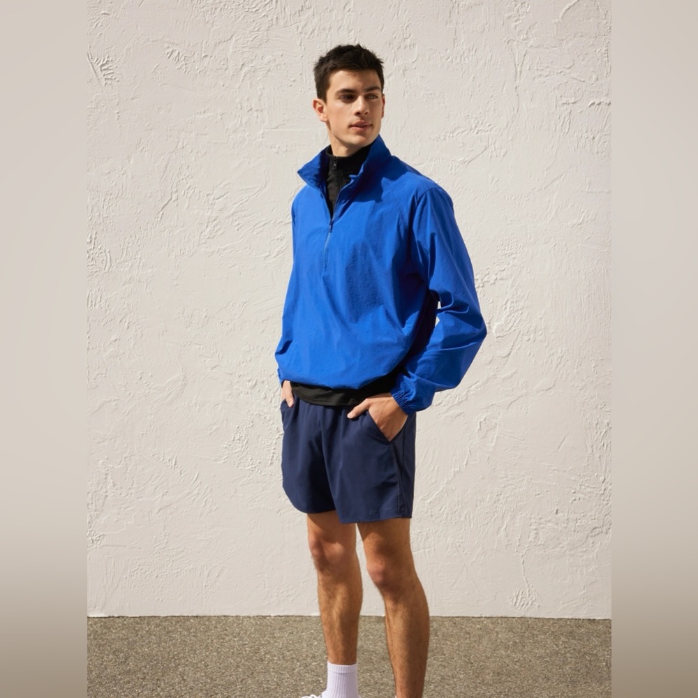 Outdoor Voices RecNylon 1/4 Zip Jacket size Small Blue